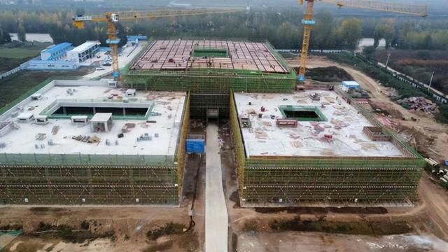 扶風縣博物館設計建筑面積7542平方米，主體結構進入封頂