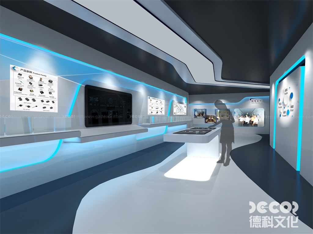 廣州展館設計中，如何利用展示品的形狀和線條