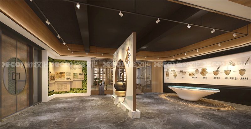 在茶文化展館設計中如何設計一個適合展示茶葉與公益慈善的結合的區(qū)域？